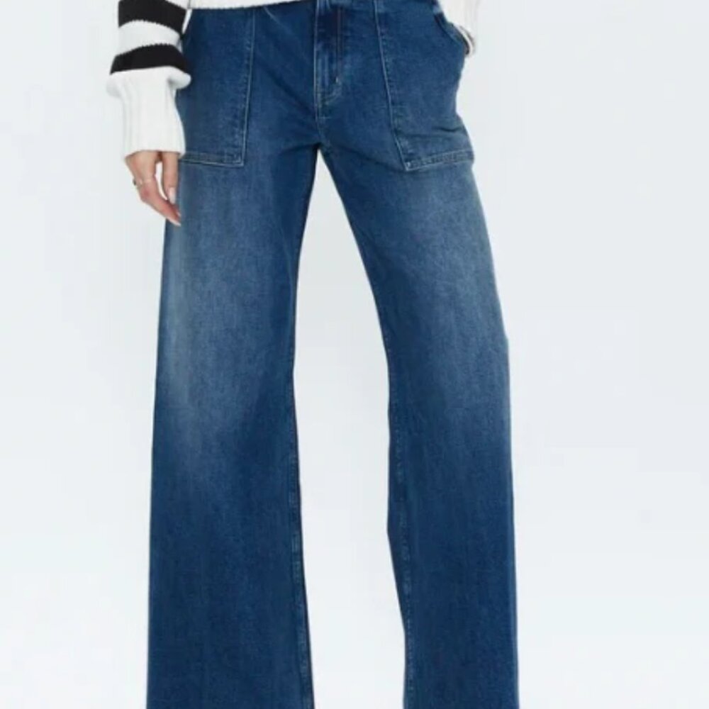 Pistola Penny Utility High Rise Wide Leg Jeans